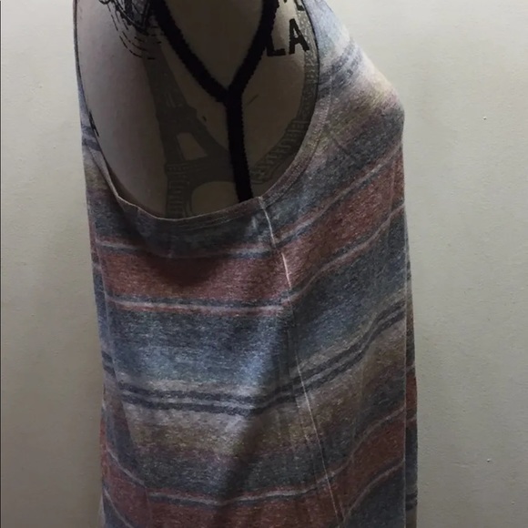New True Religion Women Striped Tank Top Razor Back Blue Multicolour Small USA - Picture 4 of 9